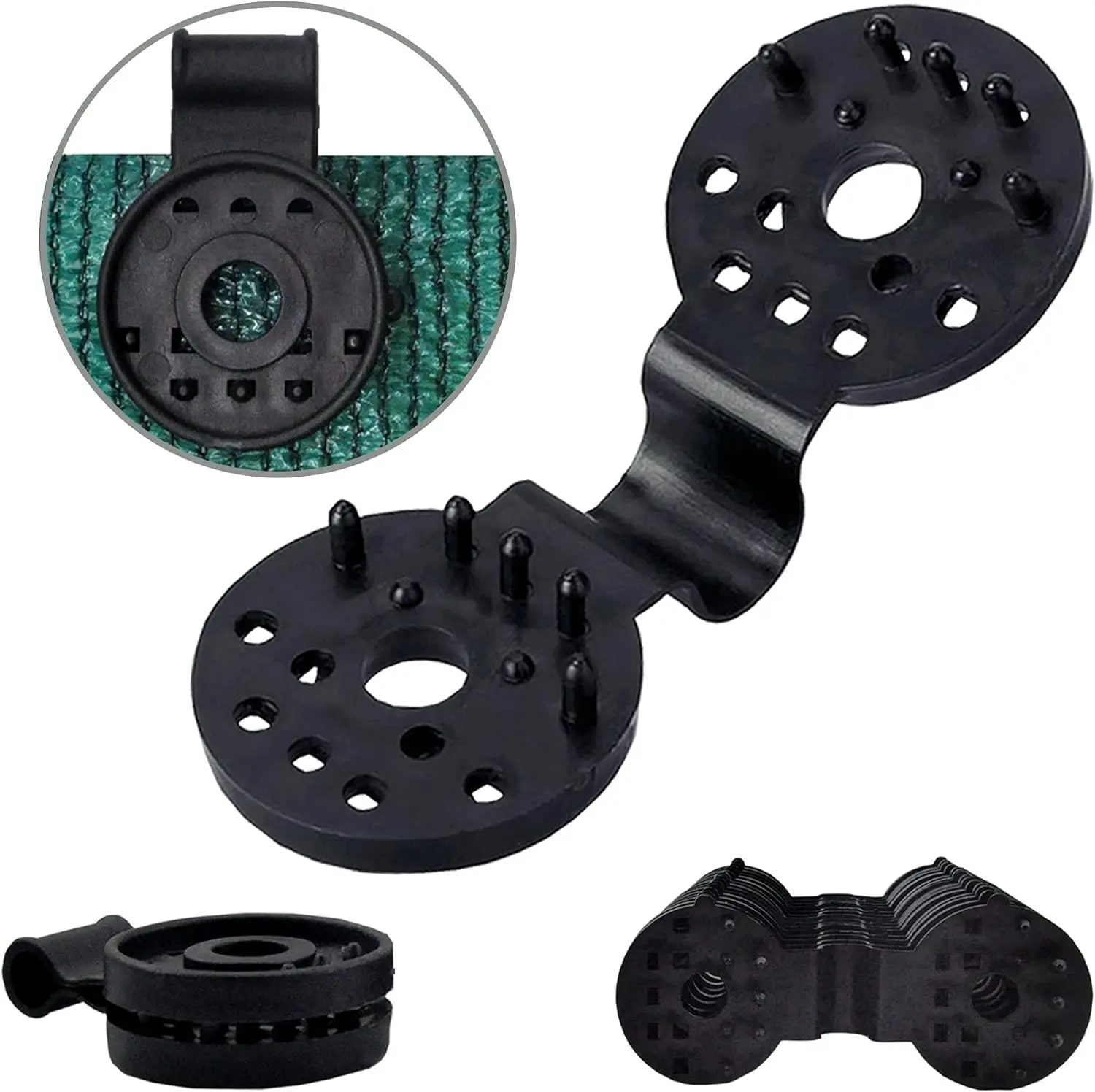 

Сетевой зажим для ткани для теней, прочная ручка с замком, пластиковые зажимы для солнцезащитной сетки, 50 шт.