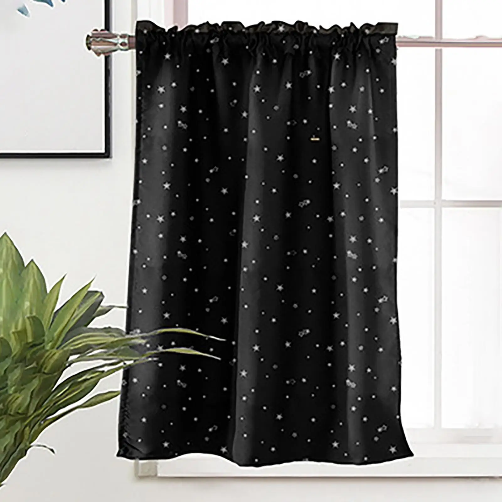 Blackout Curtain Easy Care Shading 70%-90% Star Printed Decor Machine Washable