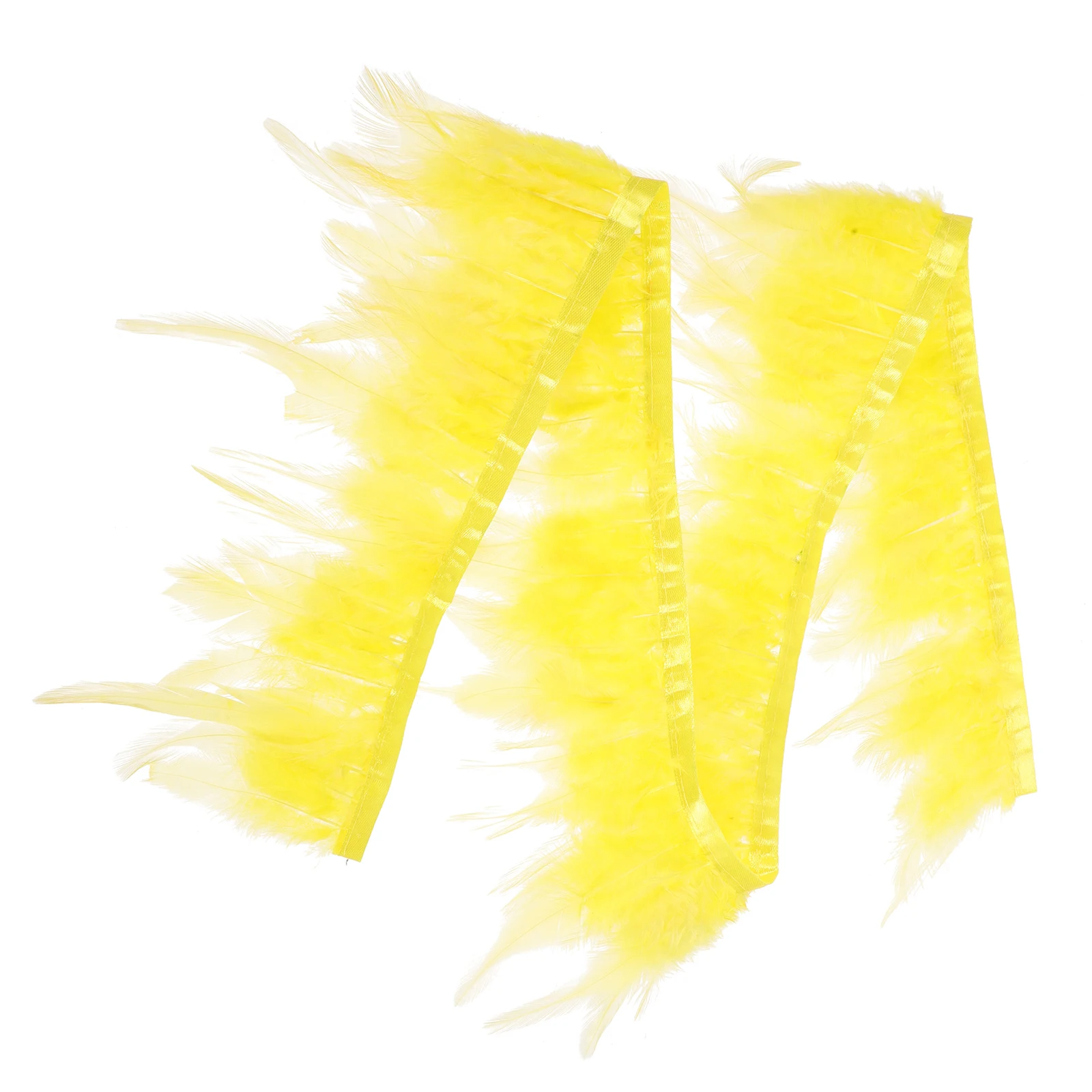 

9 15CM Clothing Fringe Trim Multicolor Fabric Edge Plume Ribbons Sewing Materials Supply Yellow Stage Costumes