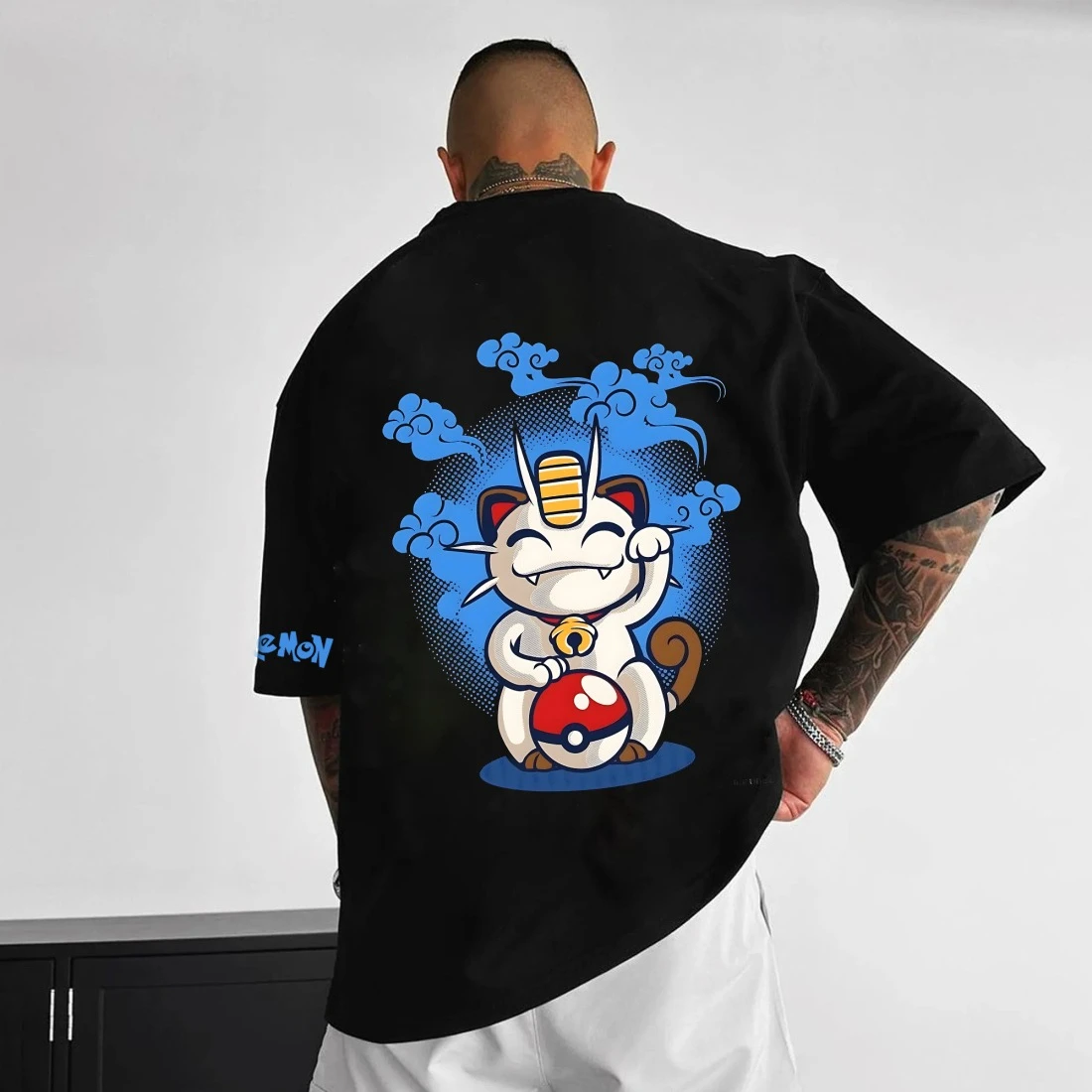 Summer Anime Pokémon Cosplay T-Shirt Cotton Short Sleeve Tops Casual Loose Retro T-Shirt Men Women Family Matching Outfits Tops view 5