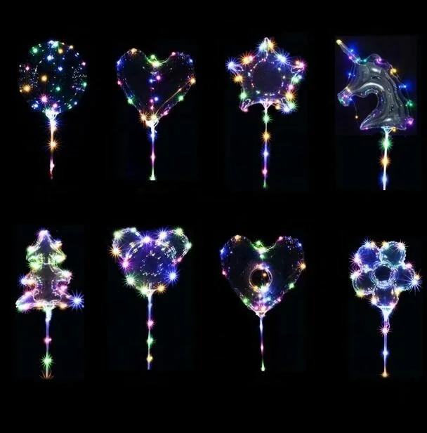 

100Pcs Led Valentine's Day Decorations and Gifts for His or Her Heart Bobo Balloons with LED Valentine's Day Balloons