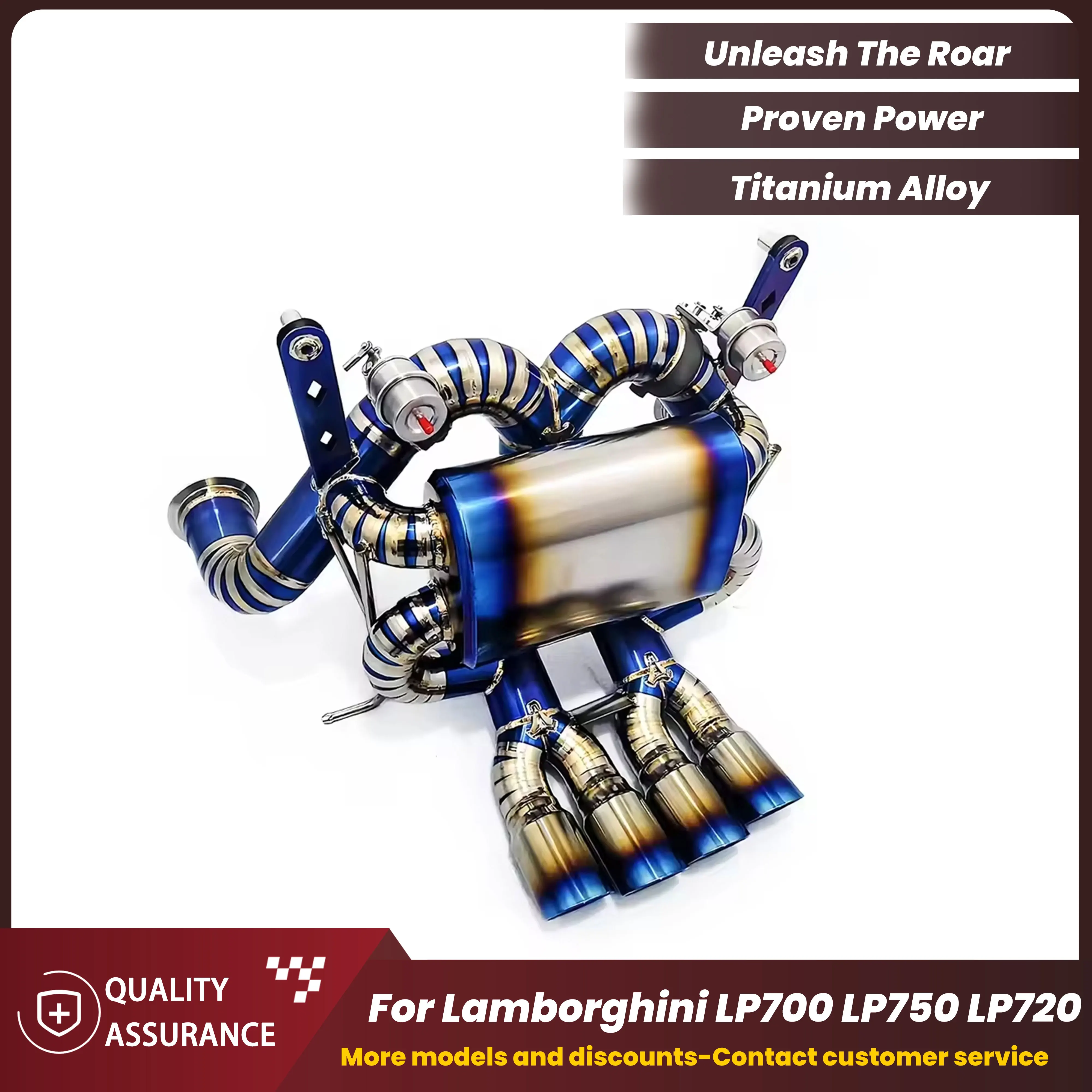 

Aggressive Supercar Sound Adjustable Valve ECCF Titanium Catback Exhaust for Lamborghini LP700 LP750 LP720