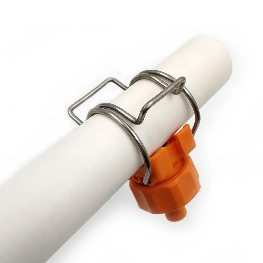Adjustable Clip Eyelet Nozzle Clip Fan-shaped Water for mist Stainless Steel Clips Agricultural Irrigation Plastic Conical