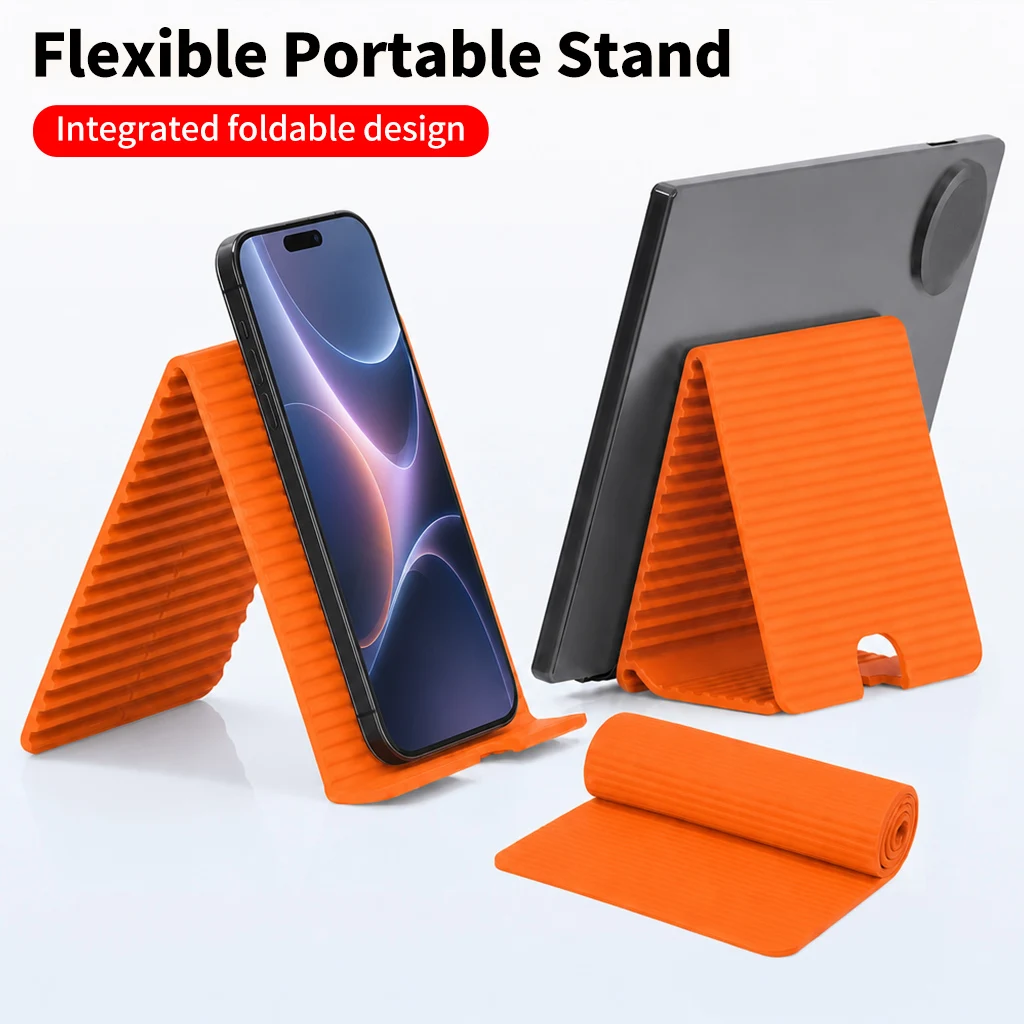 VUUV Silikon-Handyhalter, biegsamer, mehrfach winkelverstellbarer Desktop-Halter für iPhone, Tablet, tragbar, faltbar, für Zuhause und Büro