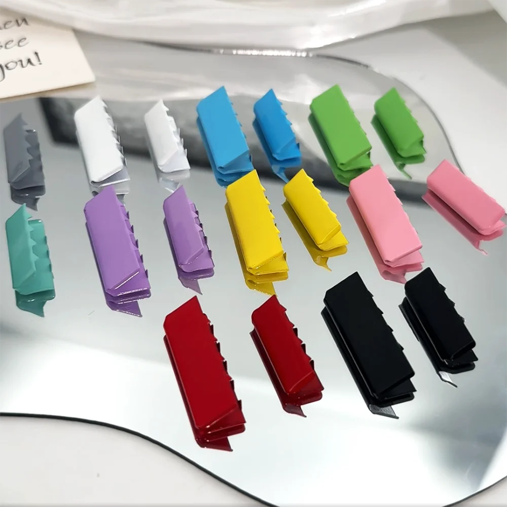 10pcs Colorful Crimp Beads Cove Clasps Cord End Caps String Ribbon Leather Clip Foldover Connectors for DIY Jewelry Findings
