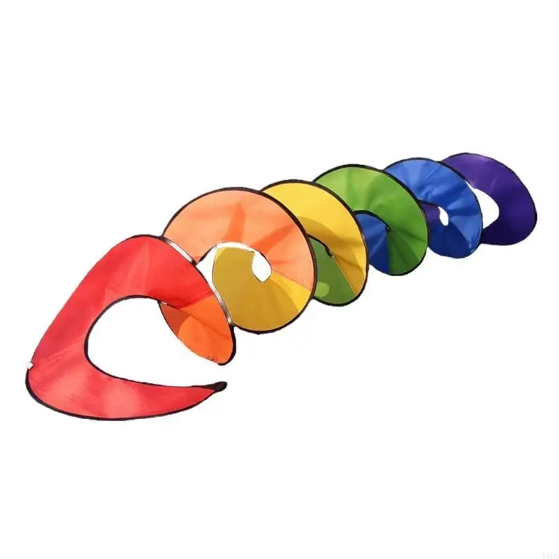Colorful Rainbow Curlie Spinners Ornaments for Patios and Garden Decoration Fun 