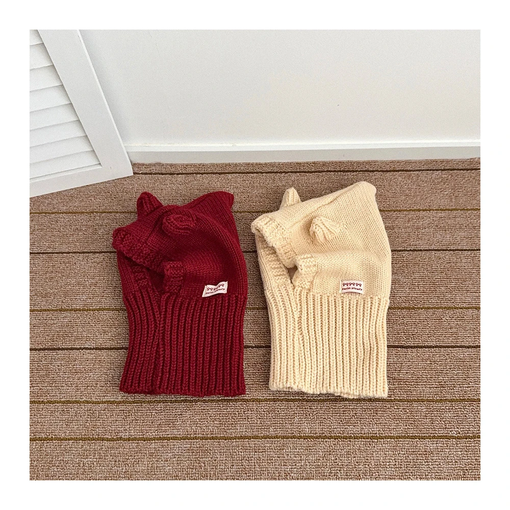 

Зимняя детская вязаная шапка для детей от 1 до 6 лет, однотонная шапка с буквами для мальчиков и шарф, цельная детская утепленная теплая шапка для девочек