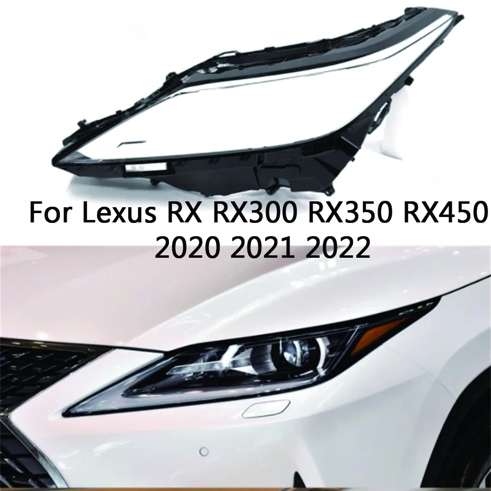Auto Light Caps For Lexus RX RX300 RX350 RX450 2020 2021 2022 front Car Headlight Cover Lens Glass Lampcover Shell Lampshade