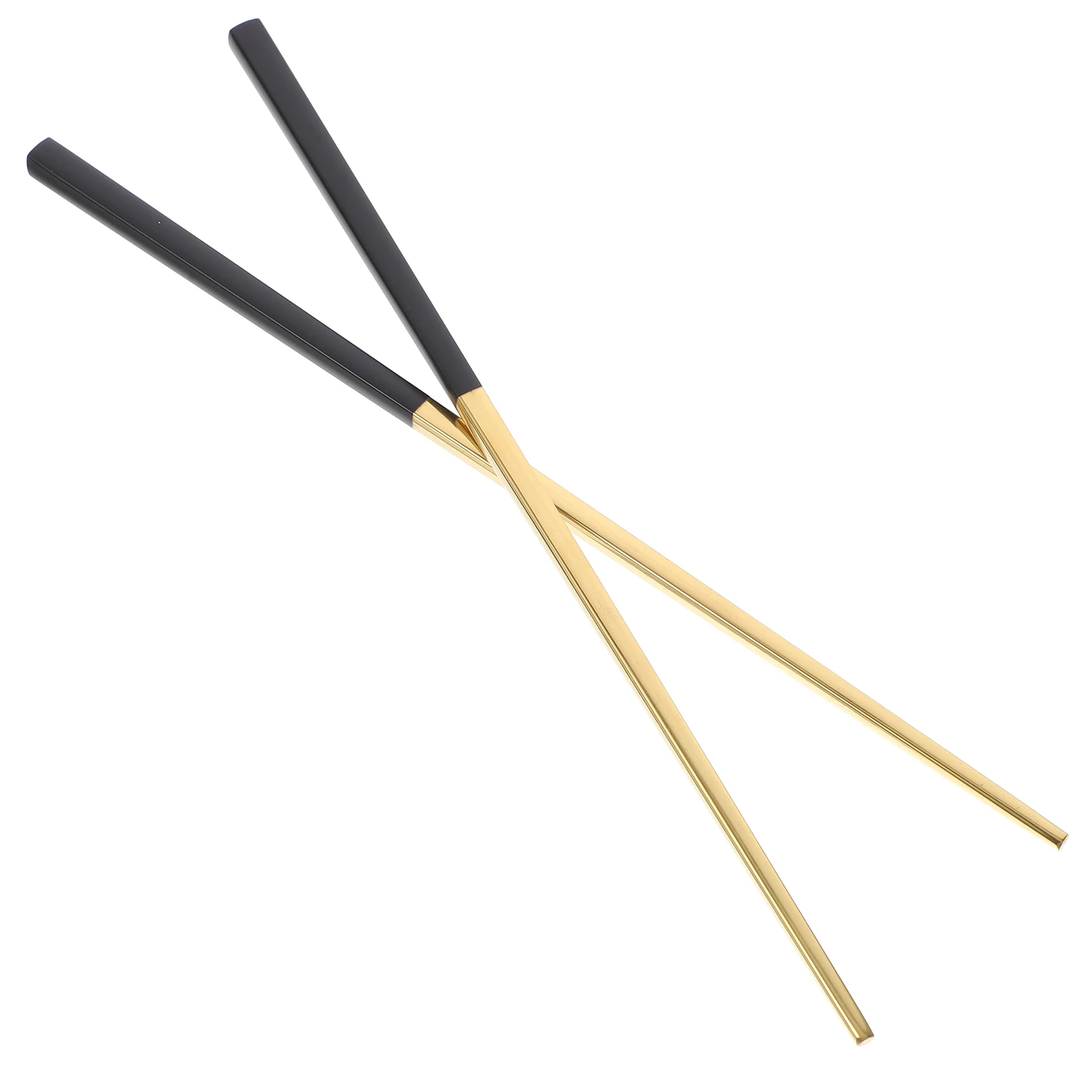 

2 Stainless Steel Chopsticks Reusable Square Anti-slip Ideal Family Dining Great Gift Sushi Noodles Rice Home Storage