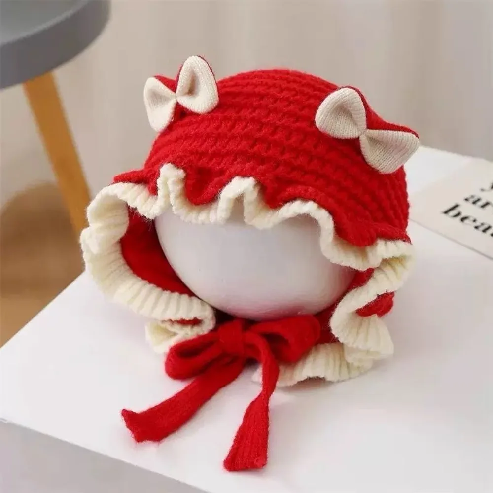 Cotton Earflap Hat Soft Knit Fabric Elastic Toddler Warm Beanie Warm Cold Wind Prevention Ear Protection Hat Autumn Winter