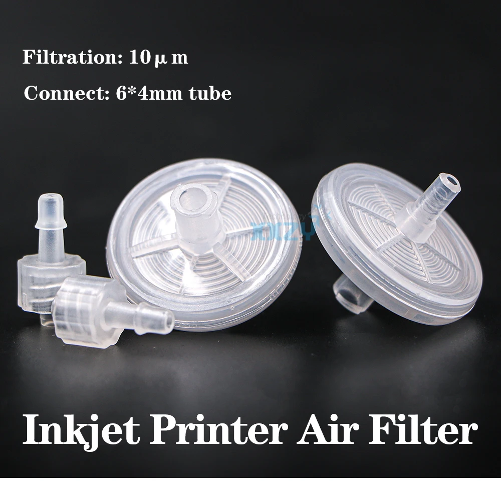 10PCS Eco Solvent Printer Parts Air Filter 10um Small Disc Filter for Inkjet Printer Cartridge Clear Air Filter 10 Microns