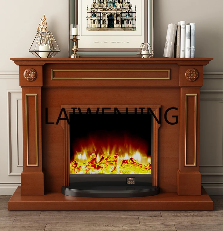 1.5 M American Fireplace Cabinet Electric Fireplace Simulation Heater Household Minimalist Fireplace Curio Cabinet