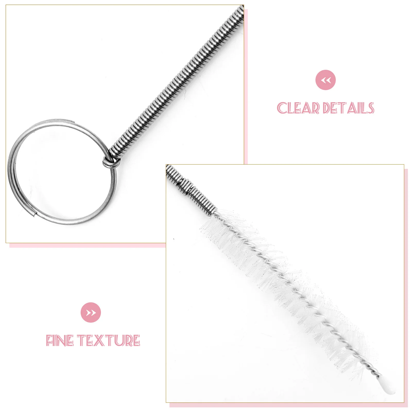 

Ventilator Line Brush Plumbing Cleaner Stainless Steel Tool White Color Fits Tubes Universal Design Refrigerator