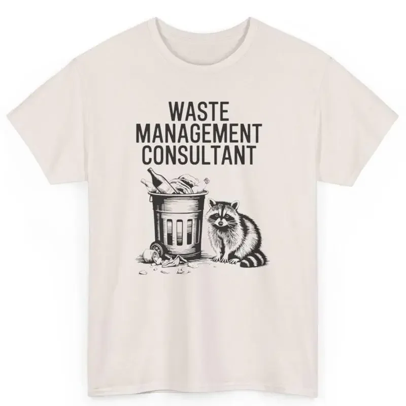 Lustiges Waschbär-Abfallmanagement-Humor-Liebhaber-T-Shirt aus Baumwolle