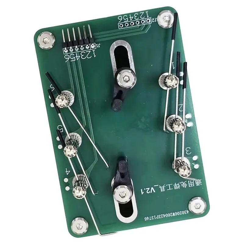 A95E-PCB Reading Clip Auto Key Fob 6 Points Adjustable Pogo Pin Test Jig Solder Universal Car Key Repair Programming Tool