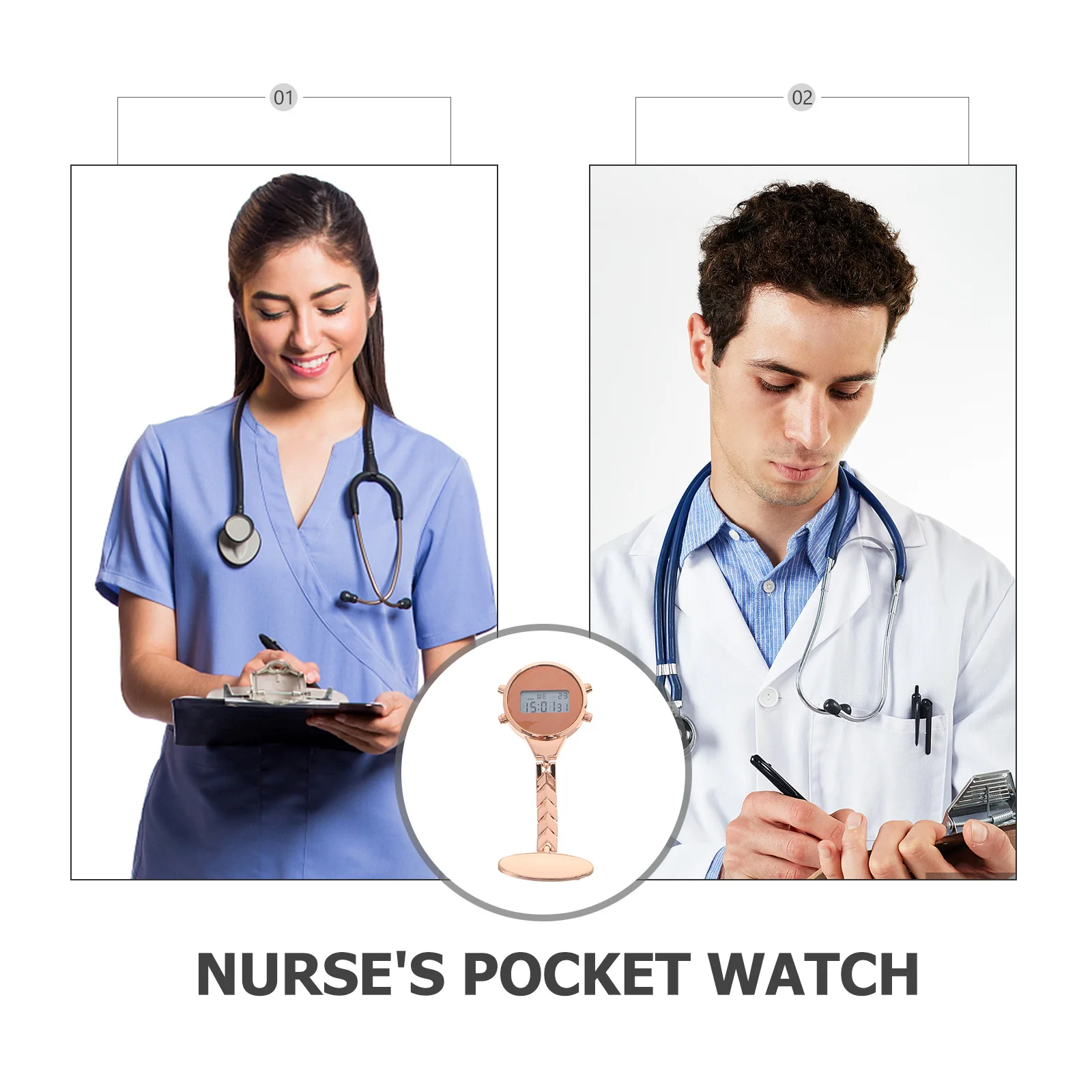 ممرضة إلكترونية للجنسين طية صدر السترة دبوس إنذار محمول للنساء شارة طالب الطبيب #3