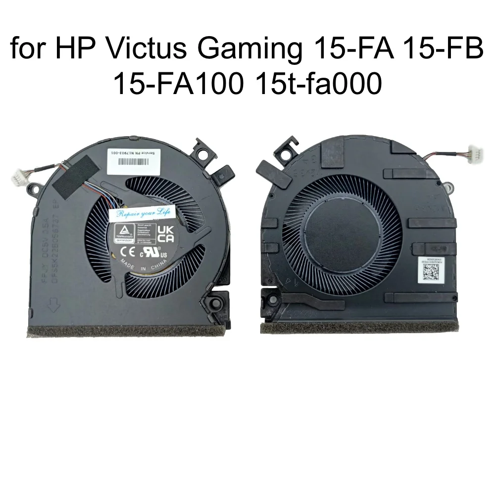 CPU Cooling Fan for HP Victus 15 FA FB 15T-FA 15-FA100 15t-fa000 FB000 Gaming Laptop Cooler Radiator N13304 N17903 001 FPJY New