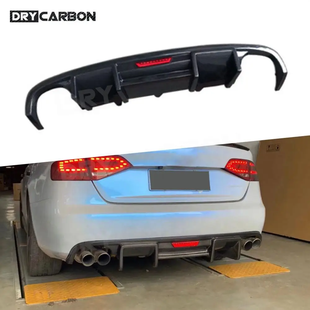 

Carbon Fiber K Style Rear Bumper Diffuser Lip for Audi A4 B8 S4 2009 2010 2011 2012 Car Body Kits Rear Diffuser Accessories