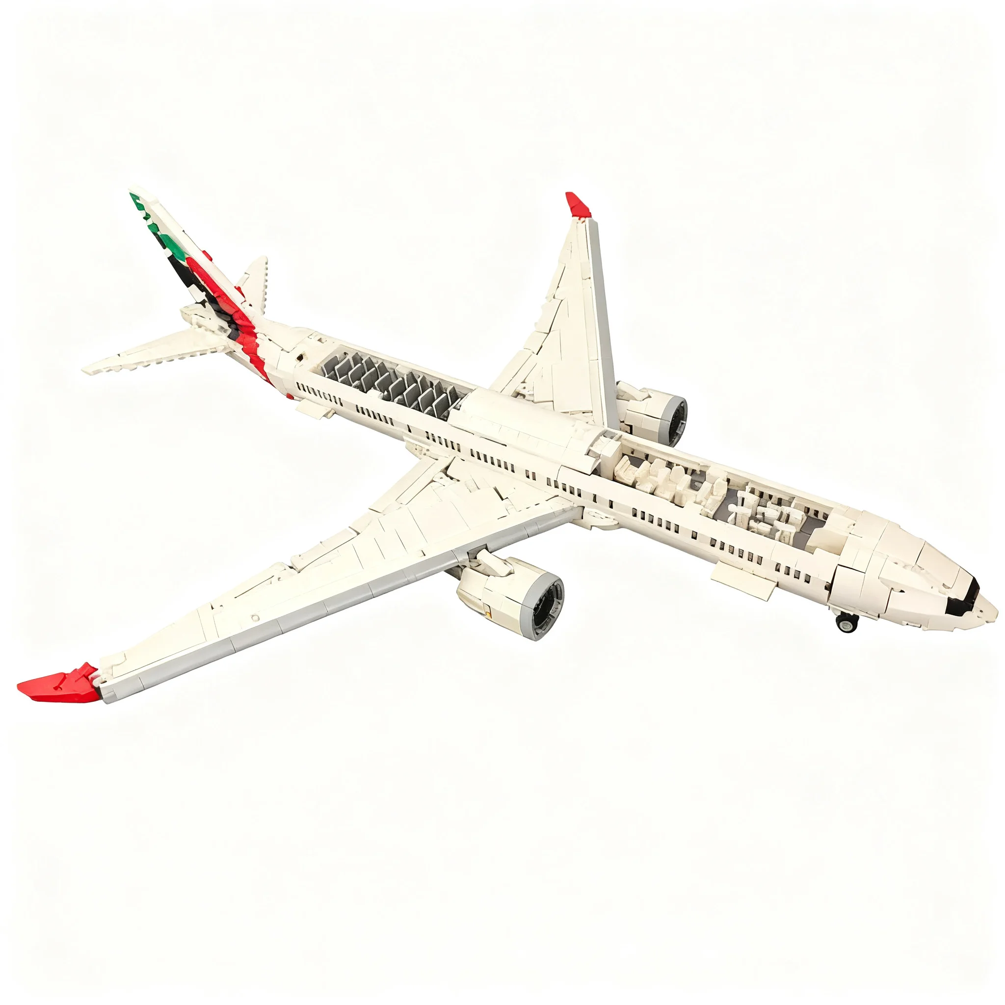 3000pcs MOC Emirates Boeings 777X Interior Icons Model Building Blocks Construction Toy Christmas Gifts Creative Art Collection