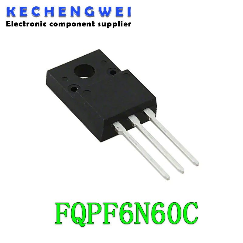 10PCS FQPF6N60C TO-220 6N60C 6N60 TO220 FQPF6N60 TO-220F new MOS FET transistor