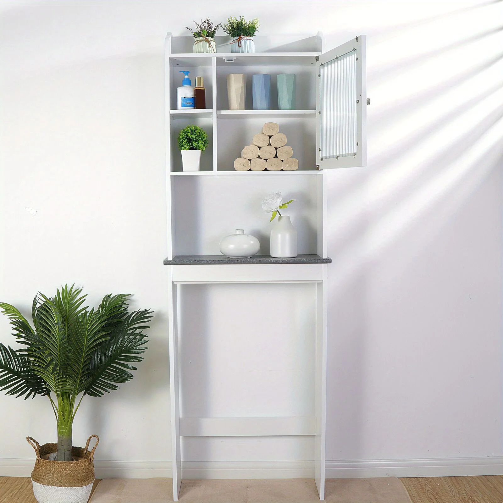 

Over The Toilet Space Saver Organization Home Wood Storage Cabinet Bathroom