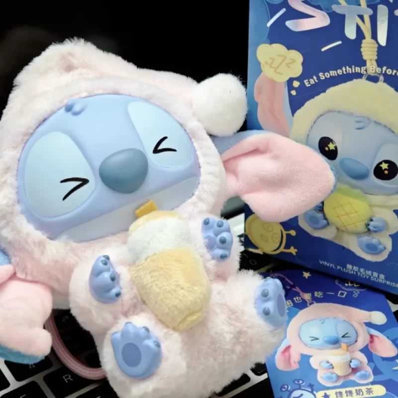 Disney Stitch Jedz coś przed snem seria pudełko z niespodzianką zabawka lalka Anime rysunek Stitch ozdoby dla lalek niespodzianka zabawka prezent