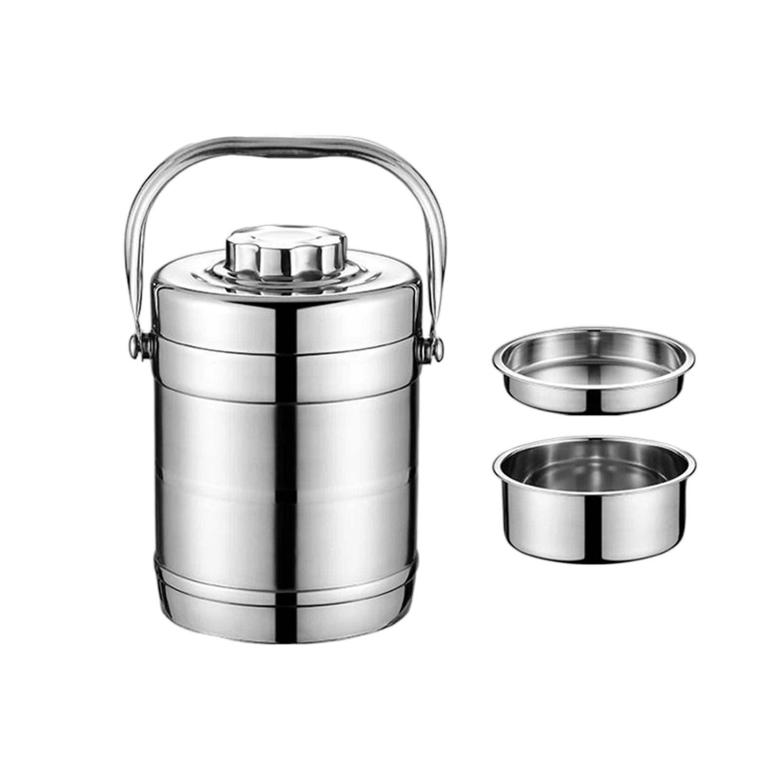 Thickened Stainless Steel Large Capacity Insulation Three-Layer Pot Bento Box Portable Leak-Proof Food Storage Container