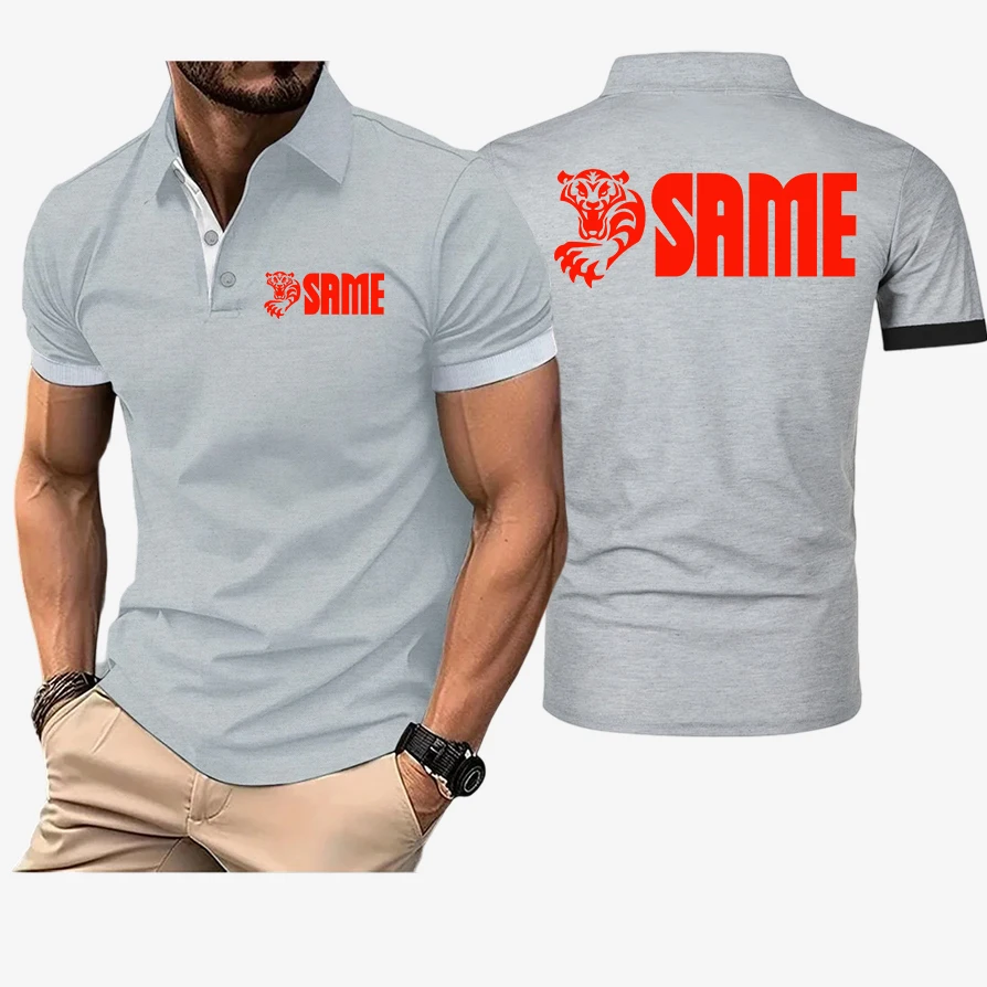Same Tractor Logo Print 2026 Men's Suitable for Close Fitting wear Quick-dry Breathable High Quality Lapel Collar Polo Shirt