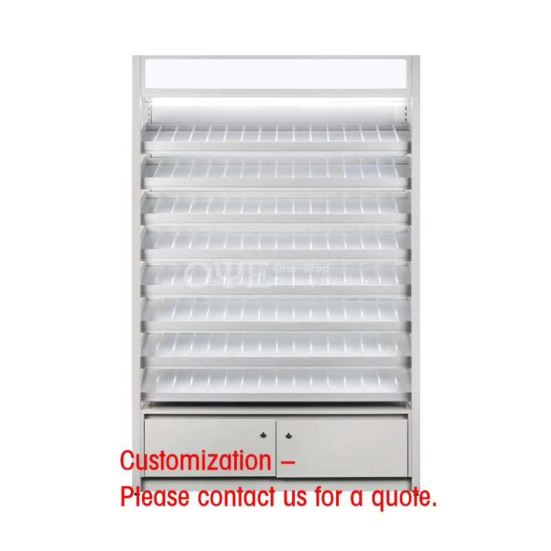 

custom.Retail Modern Nail Display Cabinets with LED Light Salon Beauty Storage Factory Direct Sale