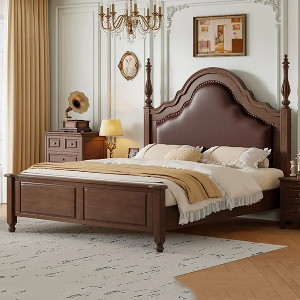 

Bedroom Leg Support Bed Upholstered Headboard French Two Persons Bed Modern Sleeping Cabeceira De Cama Box Casal Furniture