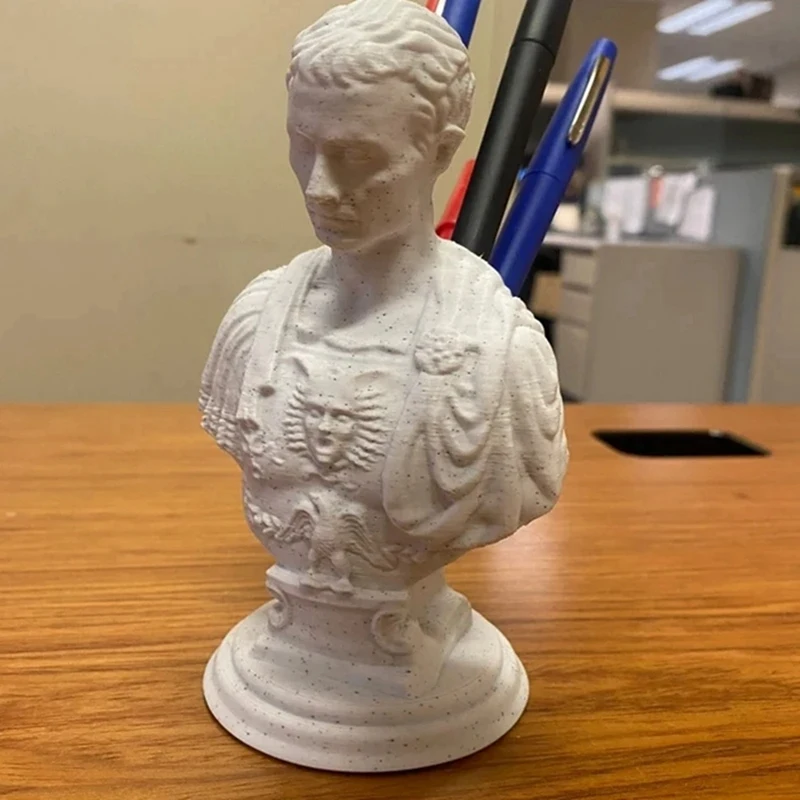 Pencil Holder Caesar Bust Statue Pen Holder Pencil Holder Resin For Desk Organizers And Accessories