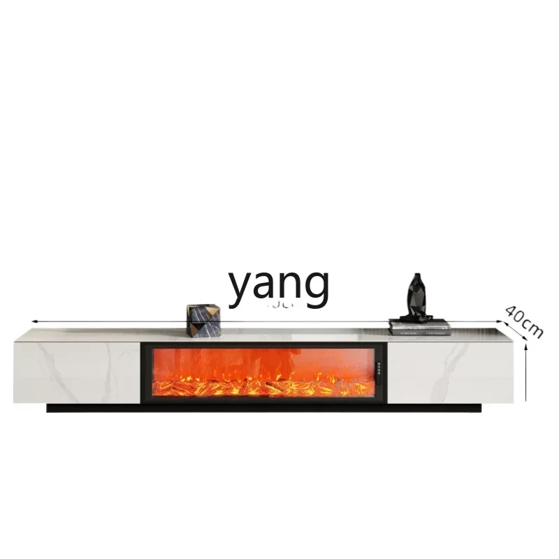 L'm'm fireplace decoration simulation flame integrated rock slab living room light luxury floor TV cabinet