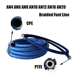 AN4 AN6 AN8 AN10 AN12 AN16 AN20 tubo flessibile per olio combustibile per auto tubo flessibile per tubo flessibile tubo CPE tubo in Nylon intrecciato per radiatore tubo in PTFE