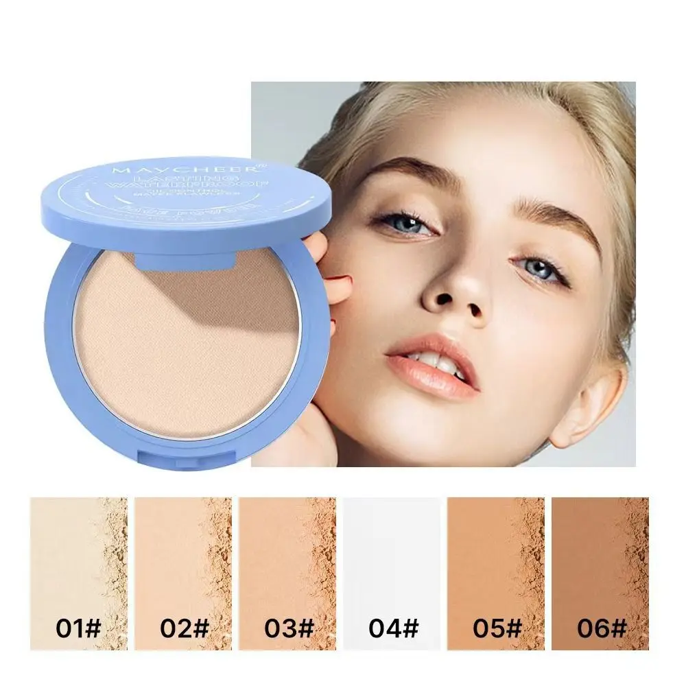 Long-lasting Setting Powder Cream Matte Brightening Oil-control Pressed Powder Sweatproof Moisturizing Brightening Face Powder