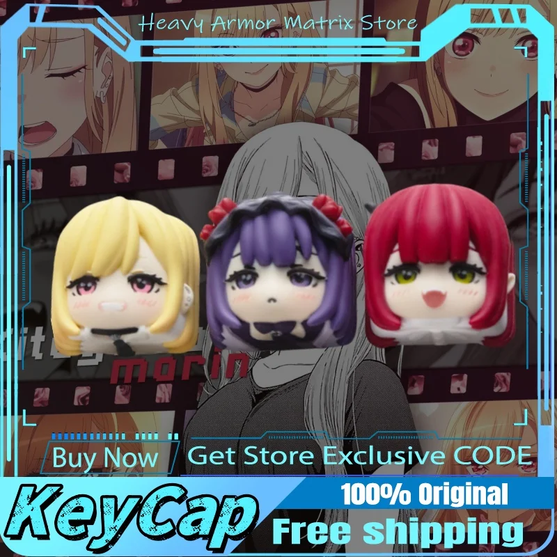 Dress Dolls Fall In Love Themed Anime Keycaps Cherry R4 Profile Mechanical Keyboard Office Cartoon Games Holiday Gifts Key Cap