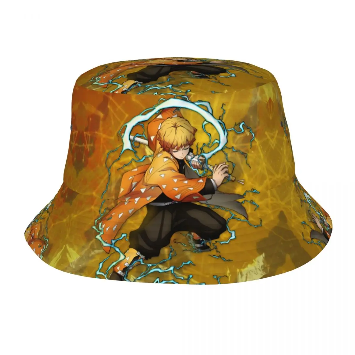 Custom Movie D-Demons S-Slayers Bucket Hat Damen Herren Mode Sommer Outdoor Sun Epic Fisherman Cap