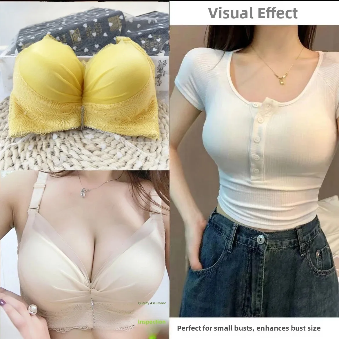 Ultra-Thick 10CM Bra Boosting Small Chest Flat Chest 12cm Breast Enhancement Underwear Appears Large Chest Summer Sexy Underwear