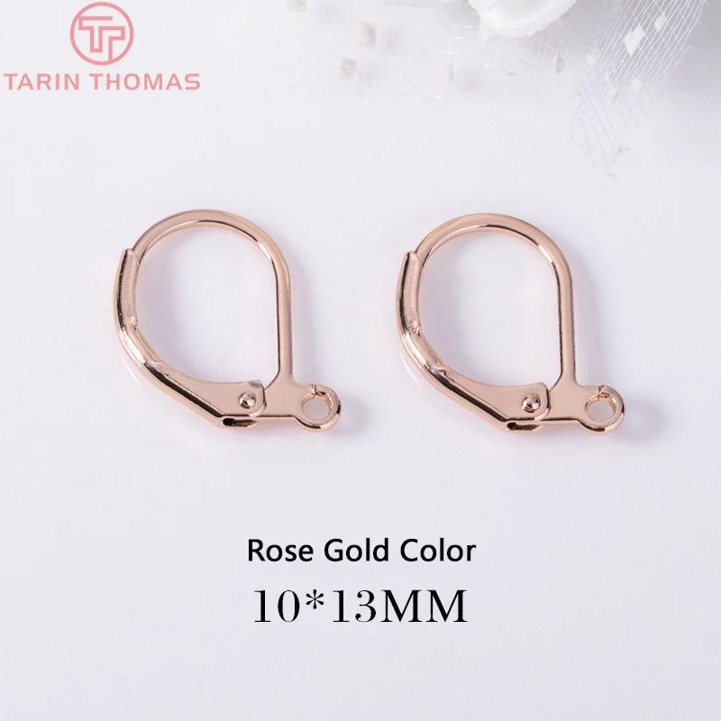 (2298)10PCS 10x13MM 24K Gold Color Plated Brass Earrings Clip Diy Jewelry Discoveries Earrings Accessories Wholesale