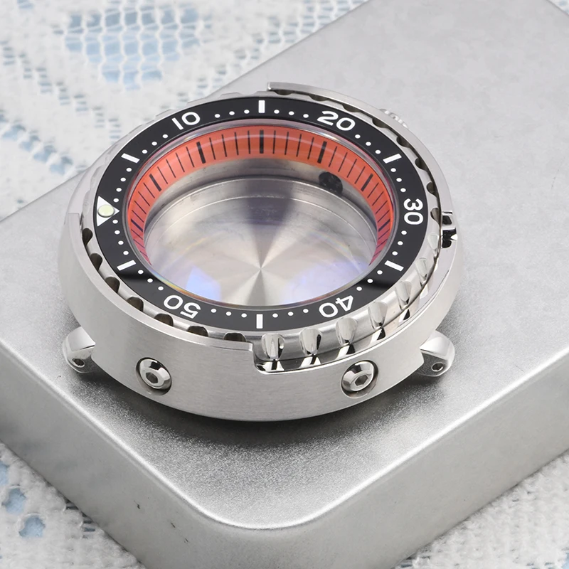 HEIMDALLR Watch case 47mm Stainless Steel Tuna SBBN001 Watch Case Sapphire fit Seiko mod For NH35/36 Automatic Movement C3 lume