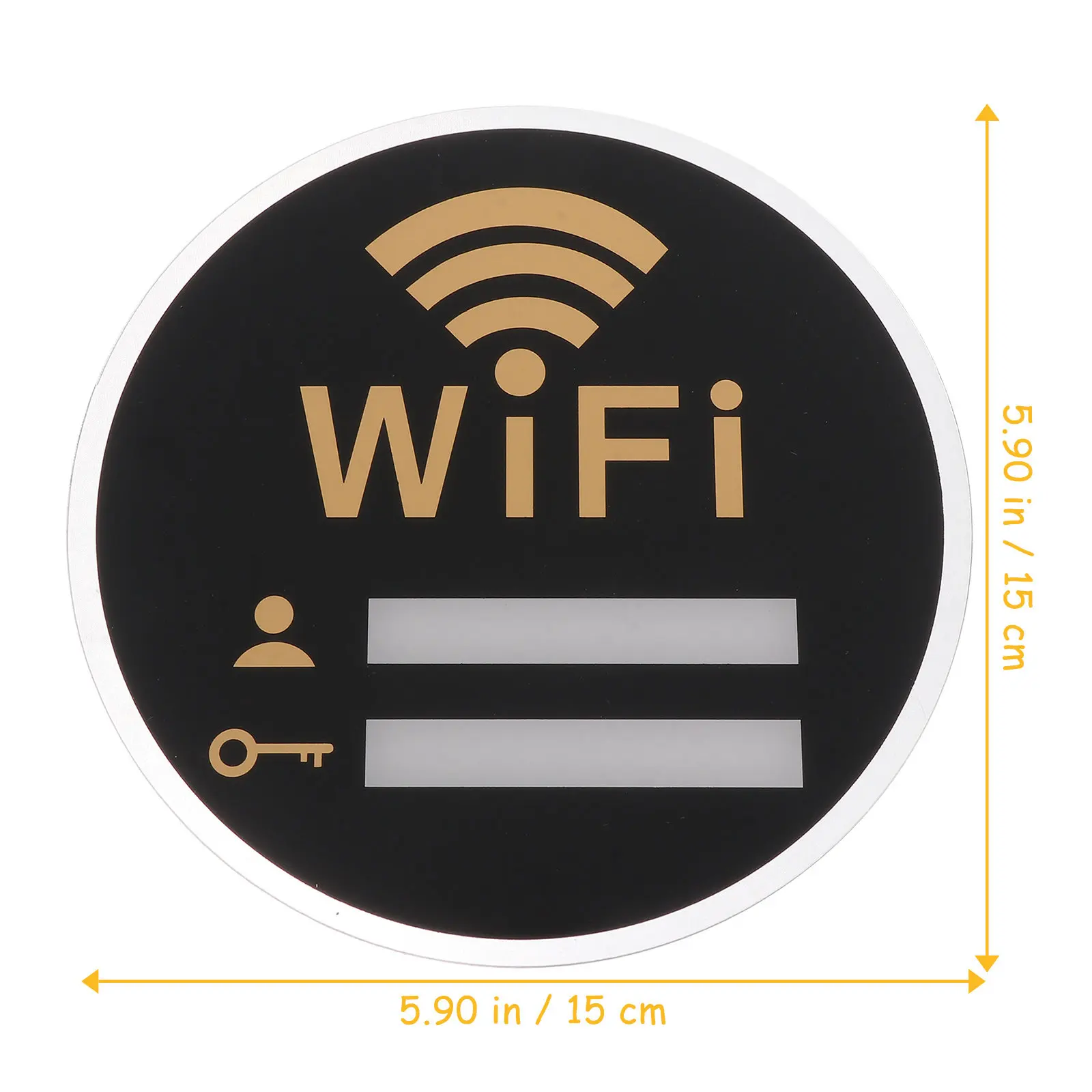 WiFi Acrylic Sign 15x15cm Wall Mounted Password Display for Restroom Hotel Lobby Public Toilet Scenic Area Home Decoration