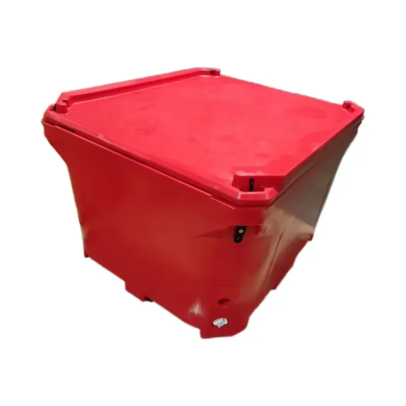 330L Large Fishing Cooler Ice Box, 50mm PU Foam Insulated Container for Seafood Transport & Fish Storage