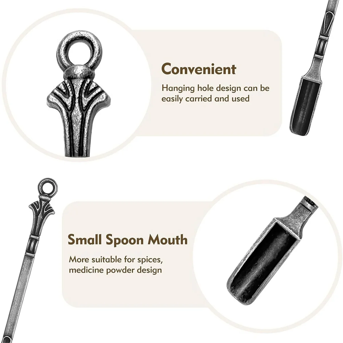 AA98 12 Pcs Mini Spoons Set, 4 Colors Mini Spoons for DIY Jewelry Making,Small Spoon Mini for Home, Kitchen, Restaurant