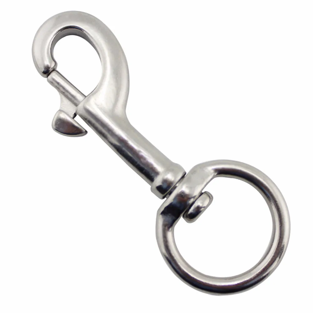 316 Stainless Steel Swivel Hook Ideal for Scuba Diving Camping and Pet Leashes Features 360 Degree Rotation to Prevent Tangles