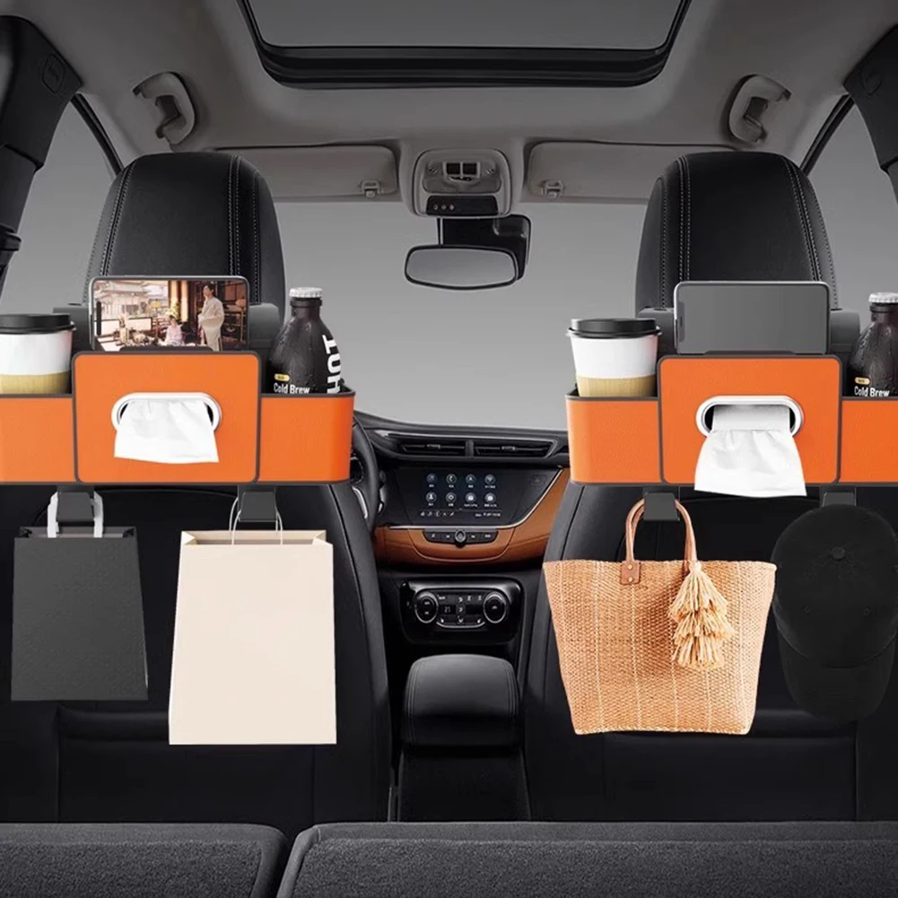 Backseat Organiser For Road Trip Essential Snacks Sturdy Waterproof Material Super Easy To Clean Family Road Trip Essential