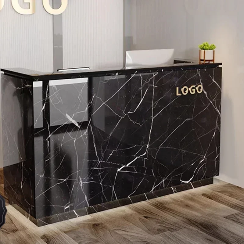 Balcão de bar Mesas de recepção Alto Display Mesa de escritório Mesa de recepção Caixa comercial Toonbank Winkel Móveis