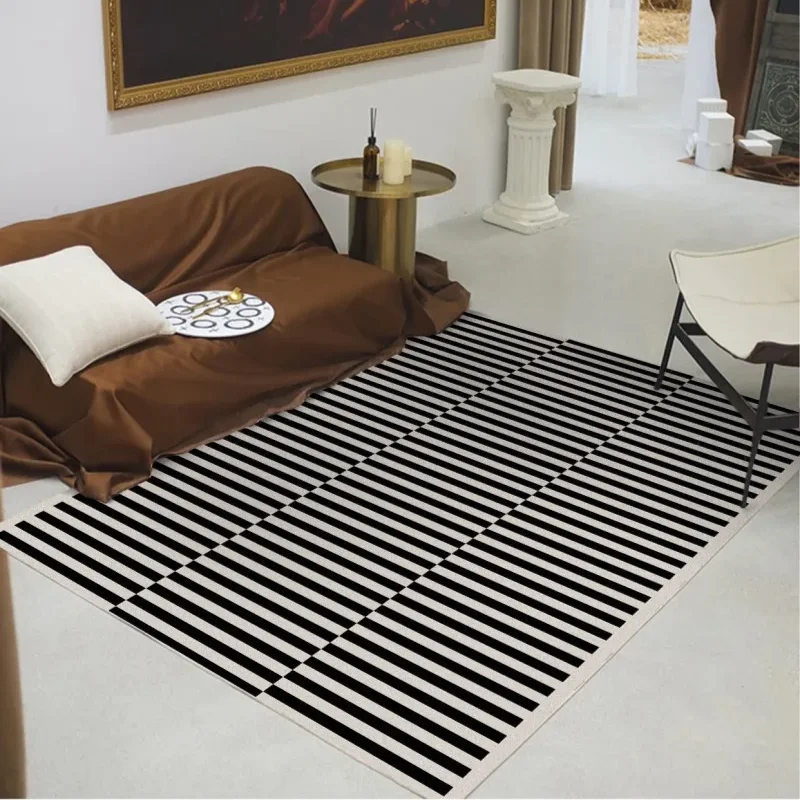 Modern Simple Living Room Decoration Geometric Carpet Large Area Lounge Carpets Fluffy Soft Non-slip Rug Bathroom Entrance Mat