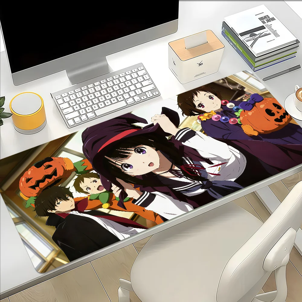 Tapis de souris Kawaii Hyouka grand, antidérapant, avec bordure cousue, pour ordinateur de bureau, clavier, écriture, bureau, gamer, étudiant, cadeaux.