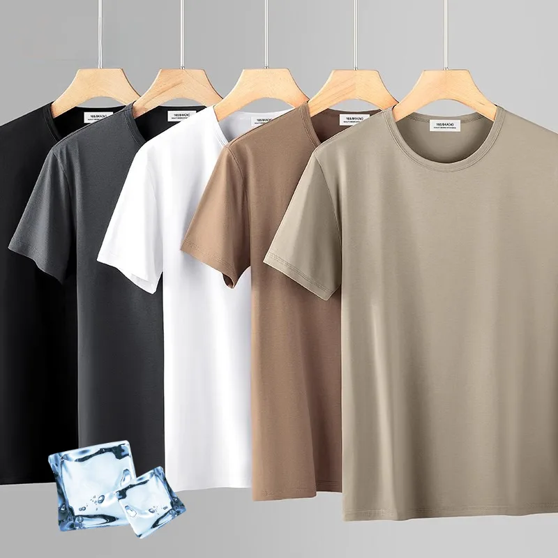 Men's Solid Color T-Shirt 47% Cotton 47% Modal