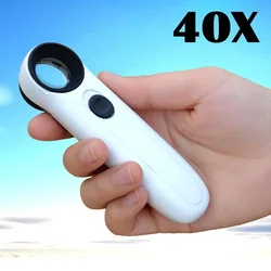 40x3.5mm LED Light szkło powiększające lupa Handheld lupa mikroskopowa podświetlana lampa dla płytki drukowane Hallmarks biżuteria