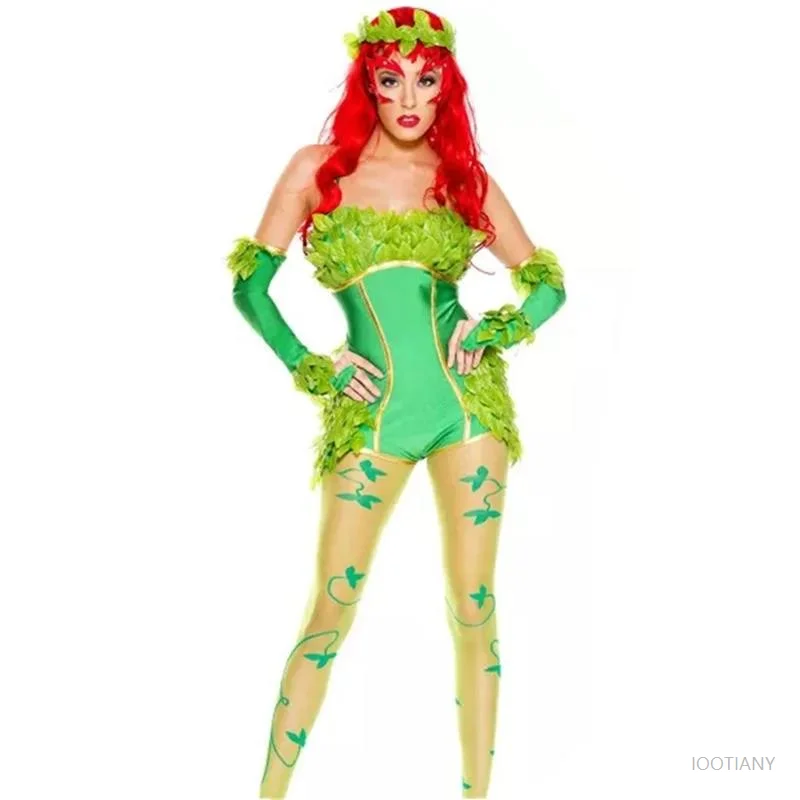 

Halloween Irish St. Patrick's Day Colorful Flower Fairy Cosplay Costume Green Goblin Elf Princess Party Dress